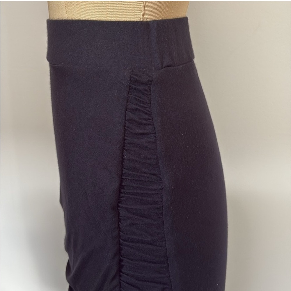XOXO Pencil Skirt Black Knit Side Ruched Midi S - Picture 8 of 11